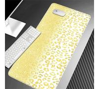 Hixingo Large Mouse Mat, Colorful Leopard Print Gaming Mouse Pad, Mouse Pad, Mousepad with Stitched Edges, Non-Slip Rubber Base Mouse Pads for Office & Home (Yellow,1000x500x3mm)