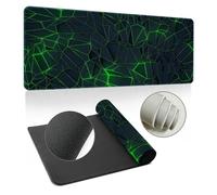 Hixingo Large Mouse Mat, Gaming Mouse Pad, 3D Colorful Cracks Mouse Pad, Mousepad with Stitched Edges, Non-Slip Rubber Base Mouse Pads for Office & Home (1200x600x3mm,Green)