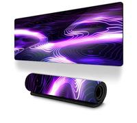 Hixingo Large Mouse Mat, Gaming Mouse Pad, 3D Visual Line Print Mouse Pad, Mousepad with Stitched Edges, Non-Slip Rubber Base Mouse Pads for Office Home (Lavender,600x300x3mm)