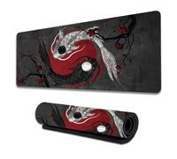 Hixingo Large Mouse Mat, Gaming Mouse Pad, Carp Series Mouse Pad, Mousepad with Stitched Edges, Non-Slip Rubber Base Mouse Pads for Office & Home (Carp 3,1200x600x3mm)