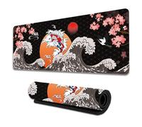 Hixingo Large Mouse Mat, Gaming Mouse Pad, Carp Series Mouse Pad, Mousepad with Stitched Edges, Non-Slip Rubber Base Mouse Pads for Office & Home (Carp 5,800x300x3mm)