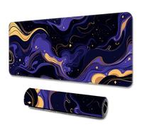 Hixingo Large Mouse Mat, Gaming Mouse Pad, Purple Abstract Marble Mouse Pad, Mousepad with Stitched Edges, Non-Slip Rubber Base Mouse Pads for Office Home (700x300x3mm,Purple 7)