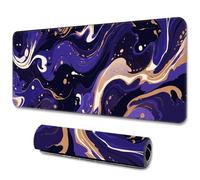 Hixingo Large Mouse Mat, Gaming Mouse Pad, Purple Abstract Marble Mouse Pad, Mousepad with Stitched Edges, Non-Slip Rubber Base Mouse Pads for Office Home (1200x600x3mm,Purple 8)