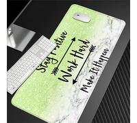 Hixingo Large Mouse Mat, Gaming Mouse Pad, Sequined Letters Mouse Pad, Mousepad with Stitched Edges, Non-Slip Rubber Base Mouse Pads for Office & Home (Grass green,1000x500x3mm)