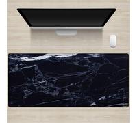 Hixingo Large Mouse Mat, Gaming Mouse Pad, Watercolor Marble Mouse Pad, Mousepad with Stitched Edges, Non-Slip Rubber Base Mouse Pads for Office Home (900x400x3mm,Navy blue)