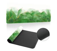 Hixingo Large Mouse Mat, Watercolor Marble Gaming Mouse Pad, Mouse Pad, Mousepad with Stitched Edges, Non-Slip Rubber Base Mouse Pads for Office & Home (600x300x3mm,Green)