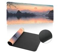 Hixingo Large Mouse Mat, Wonders of the World Gaming Mouse Pad, Mouse Pad, Mousepad with Stitched Edges, Non-Slip Rubber Base Mouse Pads for Office Home (1000x500x3mm,West Lake)