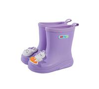 Hixingo Lightweight Toddler Rain Boots for Little Kids Unisex Boys Girls 1-6 Years Old Waterproof Non-Slip Children Wellies Rainboots Outdoors for Spring Summer, School (Purple bunny,UK child 6)