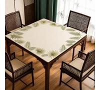 HIxingo Mahjong Mat for Table 31.5"x31.5"Mahjong Table Mat Anti Slip Noise Reduction Rubber Gaming Pad Portable for Board Games Tile Games and Cards (A627 Cream,1)