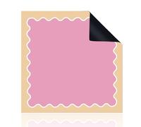 Hixingo Mahjong Mat for Table, 31.5x31.5 Cute Aesthetic Solid Color Mahjong Table Mat Anti Slip Noise Reduction Rubber Gaming Pad with Travel Bag for Board Games, Tile Games (Pink + Khaki)