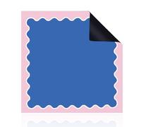 Hixingo Mahjong Mat for Table, 31.5x31.5 Cute Aesthetic Solid Color Mahjong Table Mat Anti Slip Noise Reduction Rubber Gaming Pad with Travel Bag for Board Games, Tile Games (Blue + Pink)