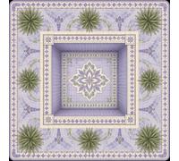 Hixingo Mahjong Mat for Table, Moroccan Mosaic Vacation Style (Purple,35.4x35.4")