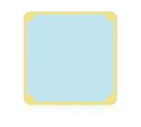 HIxingo Mahjong Mat for Table, Solid Color 31.5x31.5" Mahjong Table Mat Anti Slip Noise Reduction Rubber Gaming Pad with Travel Bag for Board Games, Tile Games (Blue Yellow)