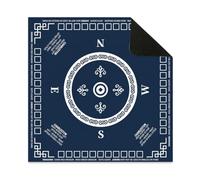 Hixingo Mahjong Mat with Rules for Square Table (Navy Blue 862,35.4”x35.4”)