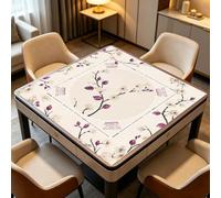 Hixingo Mahjong Mat with Rules for Square Table (Plum Blossom 85A7,35.4”x35.4”)
