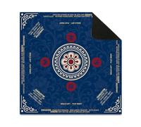 Hixingo Mahjong Mat with Rules for Table 19.7”-35.4” (Blue,31.5”x31.5”)