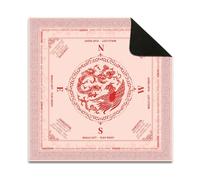 Hixingo Mahjong Mat with Rules for Table 19.7”-35.4” (Red Dragon,19.7”x19.7”)