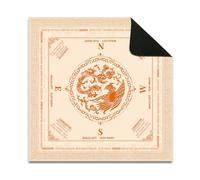 Hixingo Mahjong Mat with Rules for Table 19.7”-35.4” (Yellow Dragon,35.4”x35.4”)