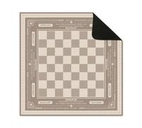 Hixingo Mahjong Mat with Rules for Table Anti Slip Noise (Muted Brown,19.7”x19.7”)