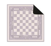 Hixingo Mahjong Mat with Rules for Table Anti Slip Noise (Muted Purple,35.4”x35.4”)