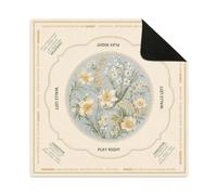 Hixingo Mahjong Mat with Rules for Table Anti Slip Noise (Vintage Florals,27.5”x27.5”)
