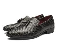 Hixingo Mens Dress Shoes Size 6.5-11.5 UK, Formal Shoes for Men Without Lace Classic Casual Slip On Loafers Comfort Breathable for Suit, Wedding, Business, Driving (3701 Black,11.5)