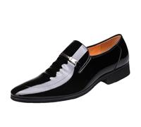 Hixingo Mens Dress Shoes Size 6.5-11.5 UK, Formal Shoes for Men Without Lace Classic Casual Slip On Loafers Comfort Breathable for Suit, Wedding, Business, Driving (8870 Black,10)