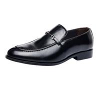 Hixingo Mens Dress Shoes Size 6.5-11.5 UK, Formal Shoes for Men Without Lace Classic Casual Slip On Loafers Comfort Breathable for Suit, Wedding, Business, Driving (9936 Black,10.5)