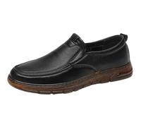 Hixingo Mens Dress Shoes Size 6.5-11.5 UK, Formal Shoes for Men Without Lace Classic Casual Slip On Loafers Comfort Breathable for Suit, Wedding, Business, Driving (1500 Black,9.5)