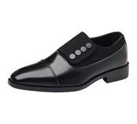 Hixingo Mens Dress Shoes Size 6.5-11.5 UK, Formal Shoes for Men Without Lace Classic Casual Slip On Loafers Comfort Breathable for Suit, Wedding, Business, Driving (9985 Black,9.5)