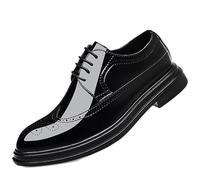 Hixingo Mens Dress Shoes Size 6.5-11.5 UK, Formal Shoes for Men Without Lace Classic Casual Slip On Loafers Comfort Breathable for Suit, Wedding, Business, Driving (9982 Black,11.5)