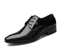 Hixingo Mens Dress Shoes Size 6.5-12 UK, Formal Shoes for Men Without Lace Classic Casual Slip On Loafers Comfort Breathable for Suit, Wedding, Business, Driving (8828 Black,8.5)