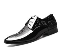 Hixingo Mens Dress Shoes Size 6.5-12 UK, Formal Shoes for Men Without Lace Classic Casual Slip On Loafers Comfort Breathable for Suit, Wedding, Business, Driving (2036 Black,12)