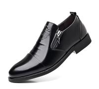 Hixingo Mens Dress Shoes Size 7-11.5 UK, Formal Shoes for Men Without Lace Classic Casual Slip On Loafers Comfort Breathable for Suit, Wedding, Business, Driving (9.5,5012 Black)