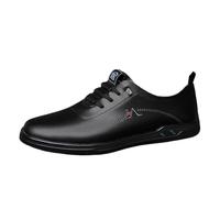 Hixingo Mens Slip on Formal Dress Shoes, Men’s Classic Breathable Moccasins Flats Shoes, Loafers Casual Driving Sneakers Comfort Leather Fashion Walking for All-Day Wear -X6885 (Black,8)