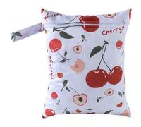 Hixingo Modern Print 30x40cm Wet Bag,Large Waterproof Wet Dry Bag, Reusable Nappy Stuff Sack with Zipper,Portable Children's Items Dry Sack,for Clothes,Swimming,Travel,Beach (Cherry,4-Pieces)