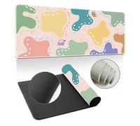 Hixingo Mouse Mat, Color Graffiti Gaming Mouse Pad, Large Mouse Mat, Mousepad with Stitched Edges, Non-Slip Rubber Base Mouse Pads for Office & Home (700x300x3mm,Pink)