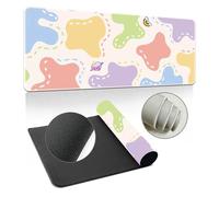 Hixingo Mouse Mat, Color Graffiti Gaming Mouse Pad, Large Mouse Mat, Mousepad with Stitched Edges, Non-Slip Rubber Base Mouse Pads for Office & Home (600x300x3mm,Light Pink)