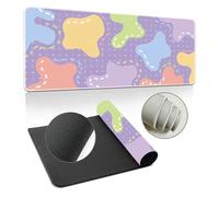 Hixingo Mouse Mat, Color Graffiti Gaming Mouse Pad, Large Mouse Mat, Mousepad with Stitched Edges, Non-Slip Rubber Base Mouse Pads for Office & Home (900x400x3mm,Purple)