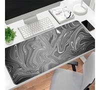 Hixingo Mouse Mat, Gaming Mouse Pad, Colorful Abstract Fluid Large Mouse Mat, Mousepad with Stitched Edges, Non-Slip Rubber Base Mouse Pads for Office & Home (900x400x3mm,Gray)