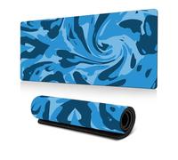 Hixingo Multicolor Swirl Large Mouse Mat, Gaming Mouse Pad, 3D Mouse Pad, Mousepad with Stitched Edges, Non-Slip Rubber Base Mouse Pads for Office & Home (800 * 300 * 3mm,Vortex 12)