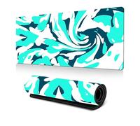 Hixingo Multicolor Swirl Large Mouse Mat, Gaming Mouse Pad, 3D Mouse Pad, Mousepad with Stitched Edges, Non-Slip Rubber Base Mouse Pads for Office & Home (900 * 400 * 3mm,Vortex 7)