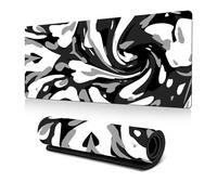 Hixingo Multicolor Swirl Large Mouse Mat, Gaming Mouse Pad, 3D Mouse Pad, Mousepad with Stitched Edges, Non-Slip Rubber Base Mouse Pads for Office & Home (900 * 400 * 3mm,Vortex 13)