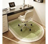 Hixingo Office Chair Mat for Carpeted and Hardwood Floors, Non-Slip Rolling Chair Desk Rug TPE Carpet Floor Protecto-Easy Glide (Green Line,150 * 90cm)