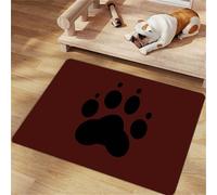 Hixingo Pet Food Mat, Absorbent Quick Dry Pet Feeding Mat with Non-Slip Rubber Backed, No Stains Dog Cat Placemat Print Dog Bowl Food and Water Bowl for Messy Drinkers Floors (Red,60x90cm)