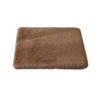 Hixingo Plush Warmth Dog Bed for Medium Small Puppy Kitten, Anti AnXiety Cat Bed, Removable Washable Dog Mat, Soft Fluffy Mat for Cat for Living Room,Bedroom,Balcony (Khaki,L100xW75xH10cm)