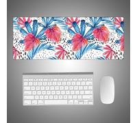 Hixingo Rainforest Large Mouse Mat, Gaming Mouse Pad, Mouse Pad, Mousepad with Stitched Edges, Non-Slip Rubber Base Mouse Pads for Office & Home (900 * 400 * 3mm,maple leaf)