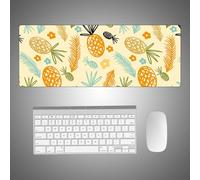 Hixingo Rainforest Large Mouse Mat, Gaming Mouse Pad, Mouse Pad, Mousepad with Stitched Edges, Non-Slip Rubber Base Mouse Pads for Office & Home (900 * 400 * 3mm,Pineapple)