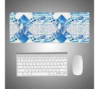 Hixingo Rainforest Large Mouse Mat, Gaming Mouse Pad, Mouse Pad, Mousepad with Stitched Edges, Non-Slip Rubber Base Mouse Pads for Office & Home (800 * 300 * 3mm,blue)