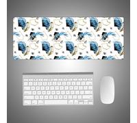 Hixingo Rainforest Large Mouse Mat, Gaming Mouse Pad, Mouse Pad, Mousepad with Stitched Edges, Non-Slip Rubber Base Mouse Pads for Office & Home (800 * 300 * 3mm,palm leaves)